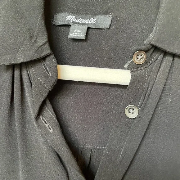 Madewell Central Shirt in Black size XXS - Picture 2 of 4